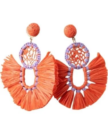 LATIDO PENDIENTES DE FLECOS NARANJA
