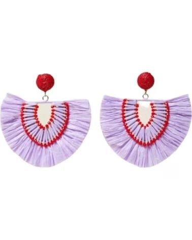 LATIDO PENDIENTES MORADOS MORADO