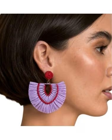 LATIDO PENDIENTES MORADOS MORADO