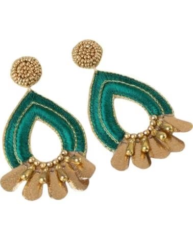 LATIDO PENDIENTES COLGANTES VERDES VERDE