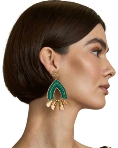 LATIDO PENDIENTES COLGANTES VERDES VERDE