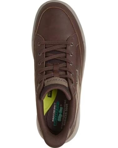 SKECHERS STERLING HANSEL SCARPE CASUAL MARRONE GRIGIO GRIS