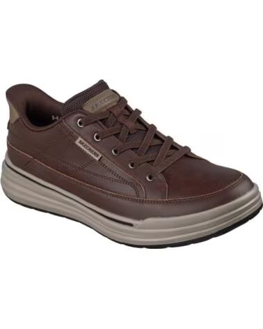 SKECHERS STERLING HANSEL SCARPE CASUAL MARRONE GRIGIO GRIS