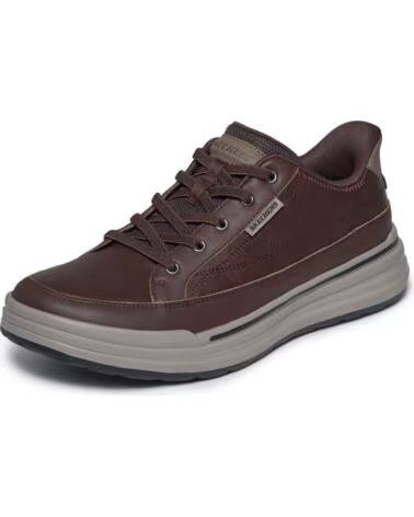 SKECHERS STERLING HANSEL SCARPE CASUAL MARRONE GRIGIO GRIS