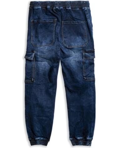 OVER STREET CARGO JEANSHOSE DENIM WASHED WET-LOOK ORO