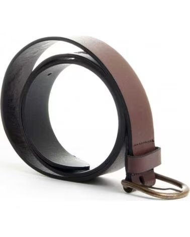 CINTURA IN PELLE MARRONE CON RICAMI PURAPIEL BORDBELT BROWN