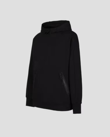 CP COMPANY DIAGONAL RAISED FLEECE GOGGLE SWEATSHIRT COM CAPUZ BLACK