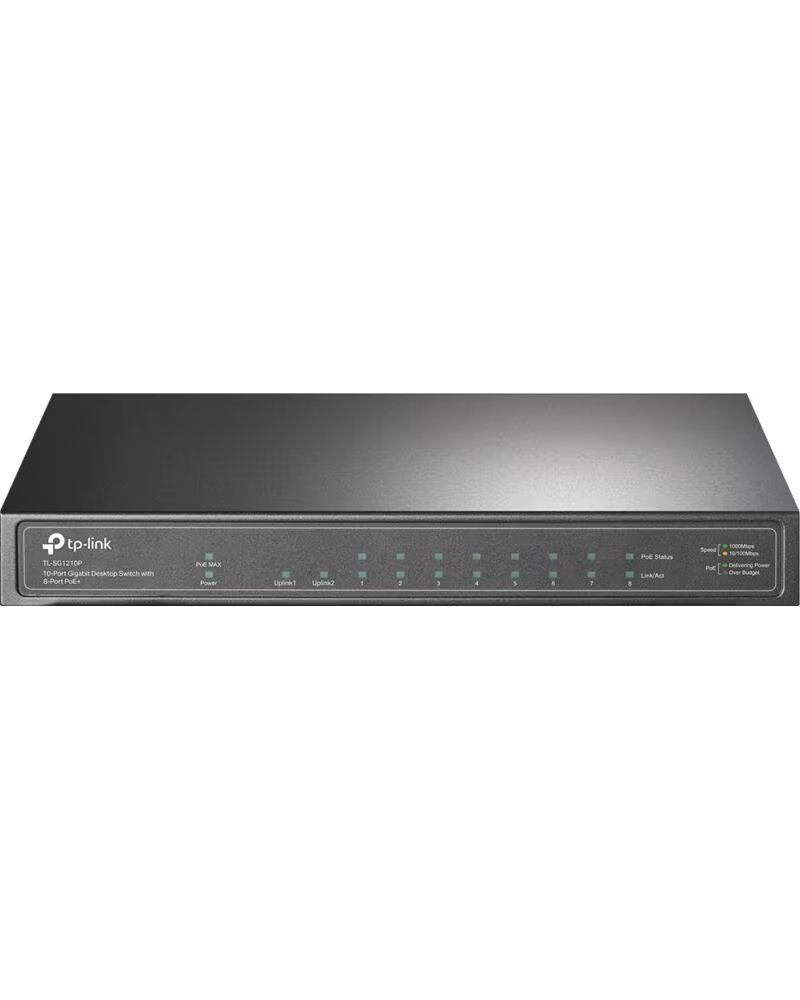 TP-LINK Switch 10 puertos tp - link tl - sg1210p 10 - 100 - 1000 8 puertos poe 1 puerto sfp