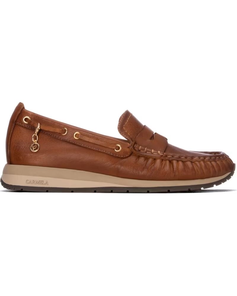 MOCASINES DE PIEL CARMELA 164235 EN COLOR CAMEL