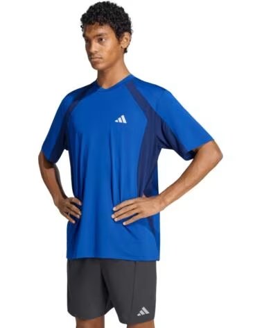ADIDAS T-SHIRT MANCHES COURTES HOMME BLEU AZUL
