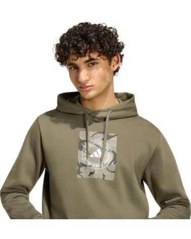 FELPA CON CAPPUCCIO ADIDAS DA UOMO VERDE