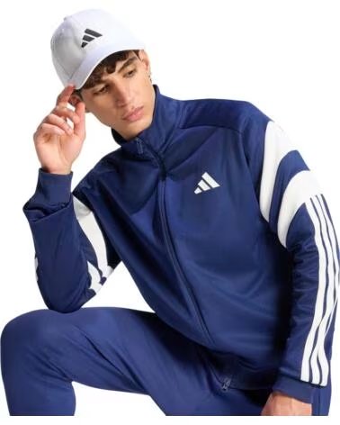 ADIDAS HERREN SPORTJACKE BLAU MIT REISSVERSCHLUSS AZUL