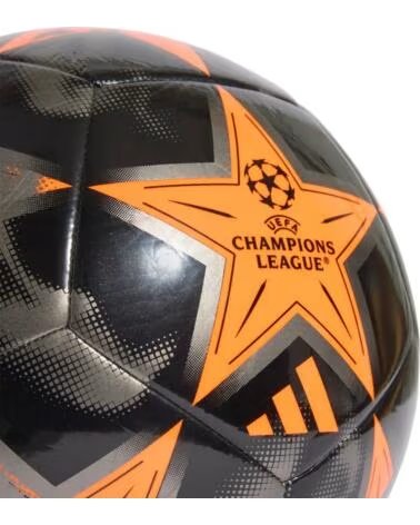 BALLON DE FOOTBALL ADIDAS UEFA CHAMPIONS LEAGUE NOIR ET ORANGE NEGRO