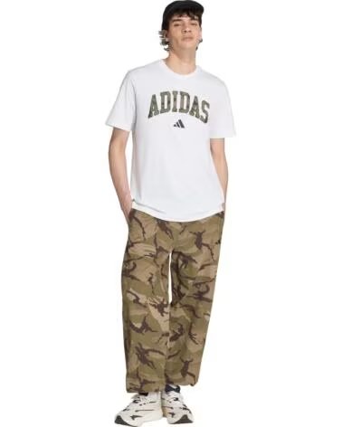 CAMISETA MANGA CORTA ADIDAS ESTAMPADO LOGO BLANCO