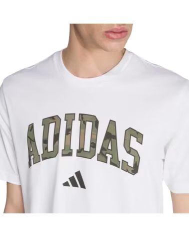 CAMISETA MANGA CORTA ADIDAS ESTAMPADO LOGO BLANCO