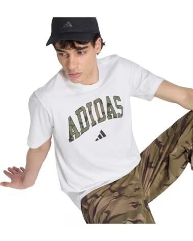 CAMISETA MANGA CORTA ADIDAS ESTAMPADO LOGO BLANCO