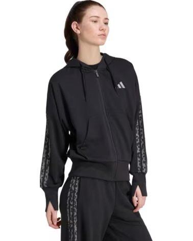 ADIDAS CHAQUETA CON CAPUCHA Y CREMALLERA MUJER NEGRO