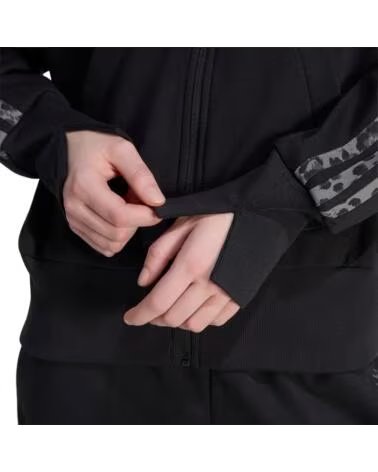 ADIDAS CHAQUETA CON CAPUCHA Y CREMALLERA MUJER NEGRO