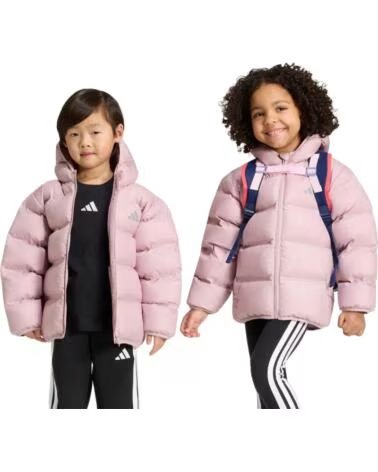 ADIDAS CAZADORA ACOLCHADA CON CAPUCHA PARA NIÑA MORADO