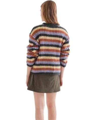 COMPAIA FANTASTICA MAGLIONE RIGHE MULTICOLOR DONNA RAYAS