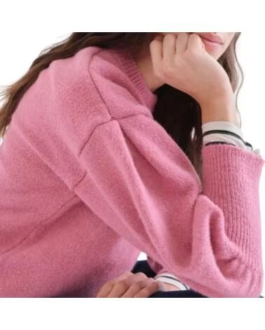 COMPANIA FANTASTICA PULL EN MAILLE À MANCHES BOUFFANTES ROSE ROSA