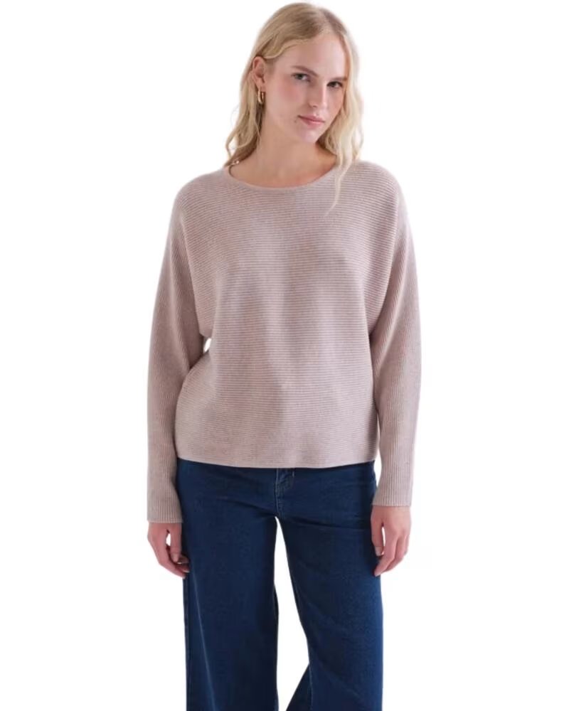 COMPAIA FANTASTICA PULL EN TRICOT CÔTES ROSE ROSA