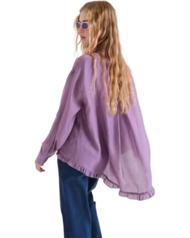 COMPAIA FANTASTICA CHEMISIER FEMME LILA AVEC VOLANTS