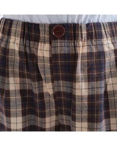 COMPAIA FANTASTICA PANTALONES MUJER CUADROS MARRÓN