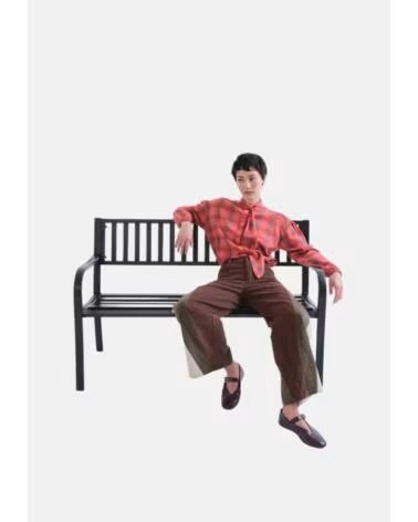 COMPANIA FANTASTICA CHEMISE IMPRIMÉE CARREAUX NŒUD COL ROJO