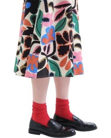 COMPAÑÍA FANTÁSTICA FALDAS MIDI PARA MUJER CON ESTAMPADO FLORAL MULTICOLOR