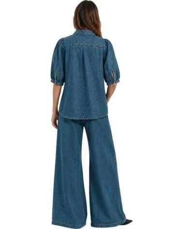 FREQUENT CAMISA DENIM MUJER AZUL