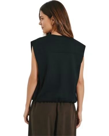 FREQUENT GILET DA DONNA CON CERNIERA E TASCHE NEGRO
