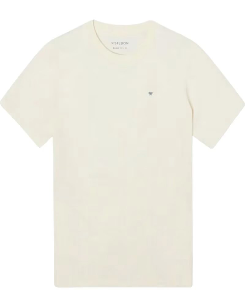 SILBON T-SHIRT MANCHES COURTES HOMME CRÈME CREMA