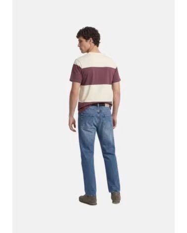 SILBON T-SHIRT RISCAS MANGA CURTA HOMEM BURDEOS