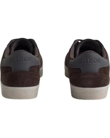 SILBON BASKETS MODE HOMME MARRON