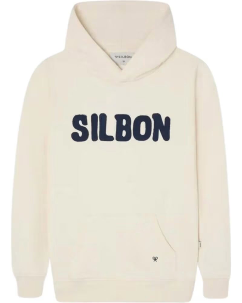 SILBON KAPUZENPULLOVER FÜR JUNGEN IN CREMEFARBEN CREMA