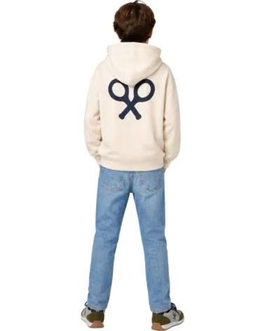 SILBON KAPUZENPULLOVER FÜR JUNGEN IN CREMEFARBEN CREMA