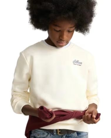 SILBON SWEATSHIRT INFANTIL CREME SCHOOL CLUB CREMA