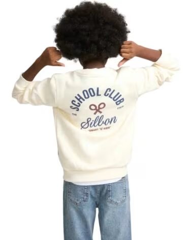 SILBON SWEATSHIRT INFANTIL CREME SCHOOL CLUB CREMA