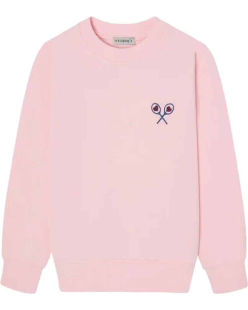 FELPA PER BAMBINI A MANICHE LUNGHE SILBON ROSA