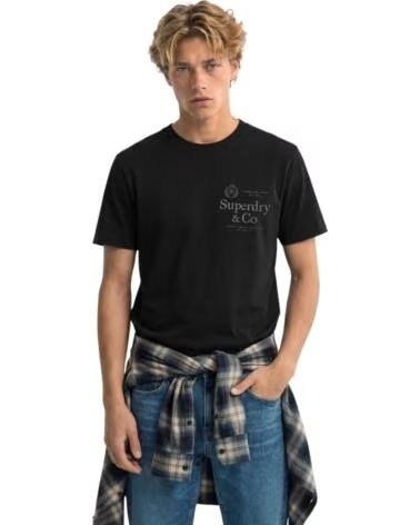 SUPERDRY T-SHIRT MANGA CURTA CORTE RELAXADO 1954 COMPANY AZUL MARINHO VARIOS COLORES