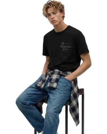 SUPERDRY T-MANICA CORTA TAGLIO RILASSATO 1954 COMPANY BLU MARINO VARIOS COLORES