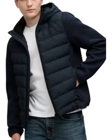 SUPERDRY CASACO MASCULINO AZUL COM CAPUZ