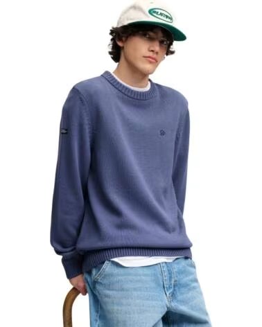 SUPERDRY PULL POUR HOMME BLEU AZUL