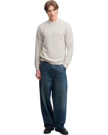 SUPERDRY PULL EN TRICOT POUR HOMME BLANC BLANCO