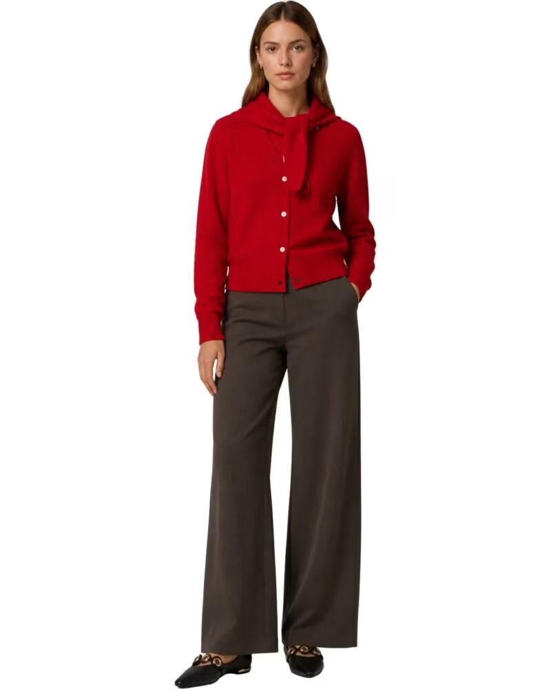 YERSE CARDIGAN E CAMISOLA DE MALHA COM BOTÕES ROJO
