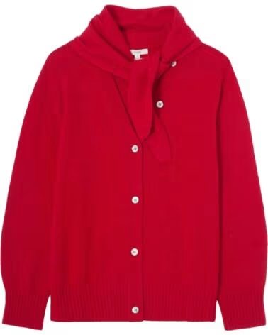 YERSE CARDIGAN E CAMISOLA DE MALHA COM BOTÕES ROJO