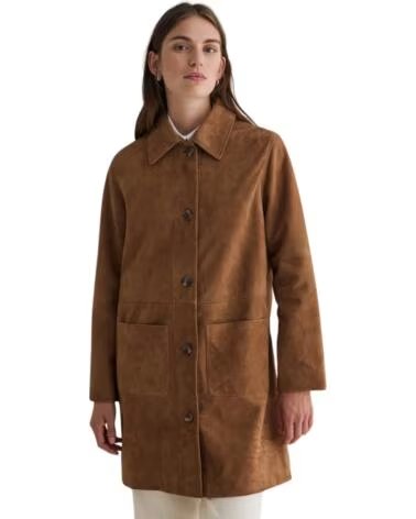 YERSE MANTEAU EN DAIM POUR FEMME SABLE ARENA