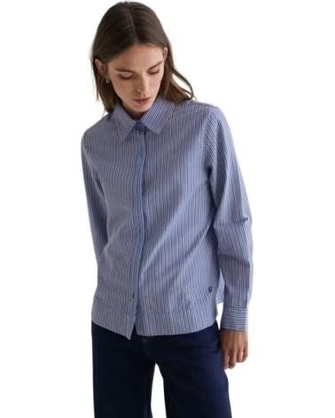 YERSE CAMISA DE MULHER ÀS RISCAS MULTICOLOR