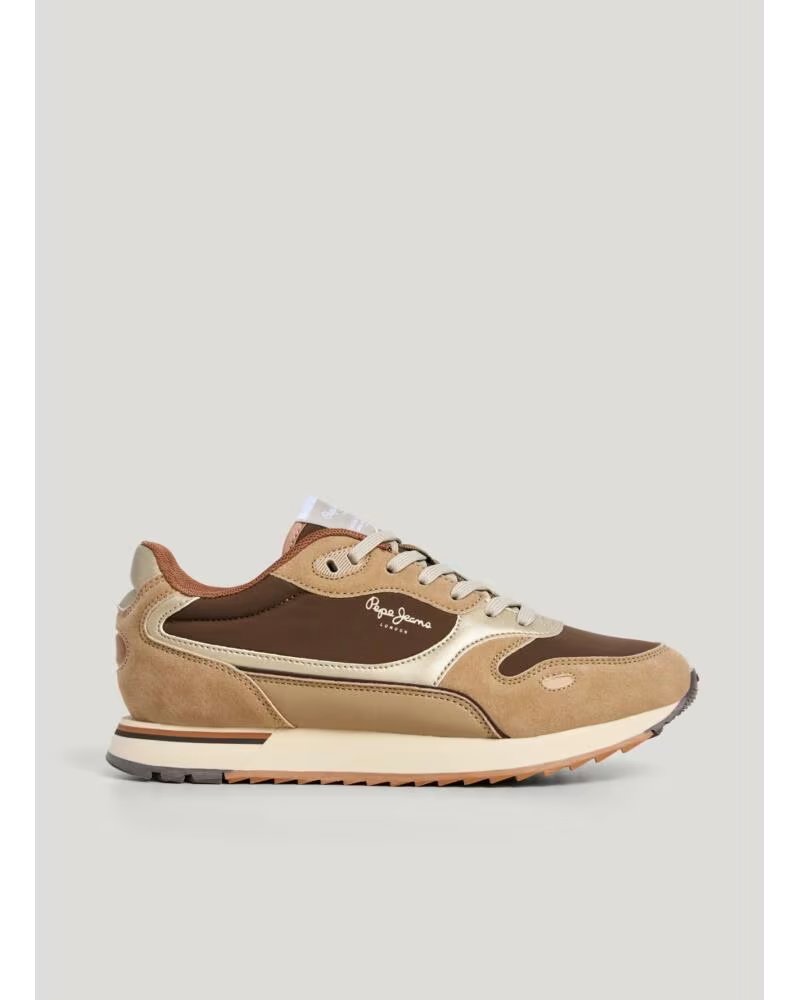BASKETS PEPE JEANS BEXLEY ESSENCE TAUPE